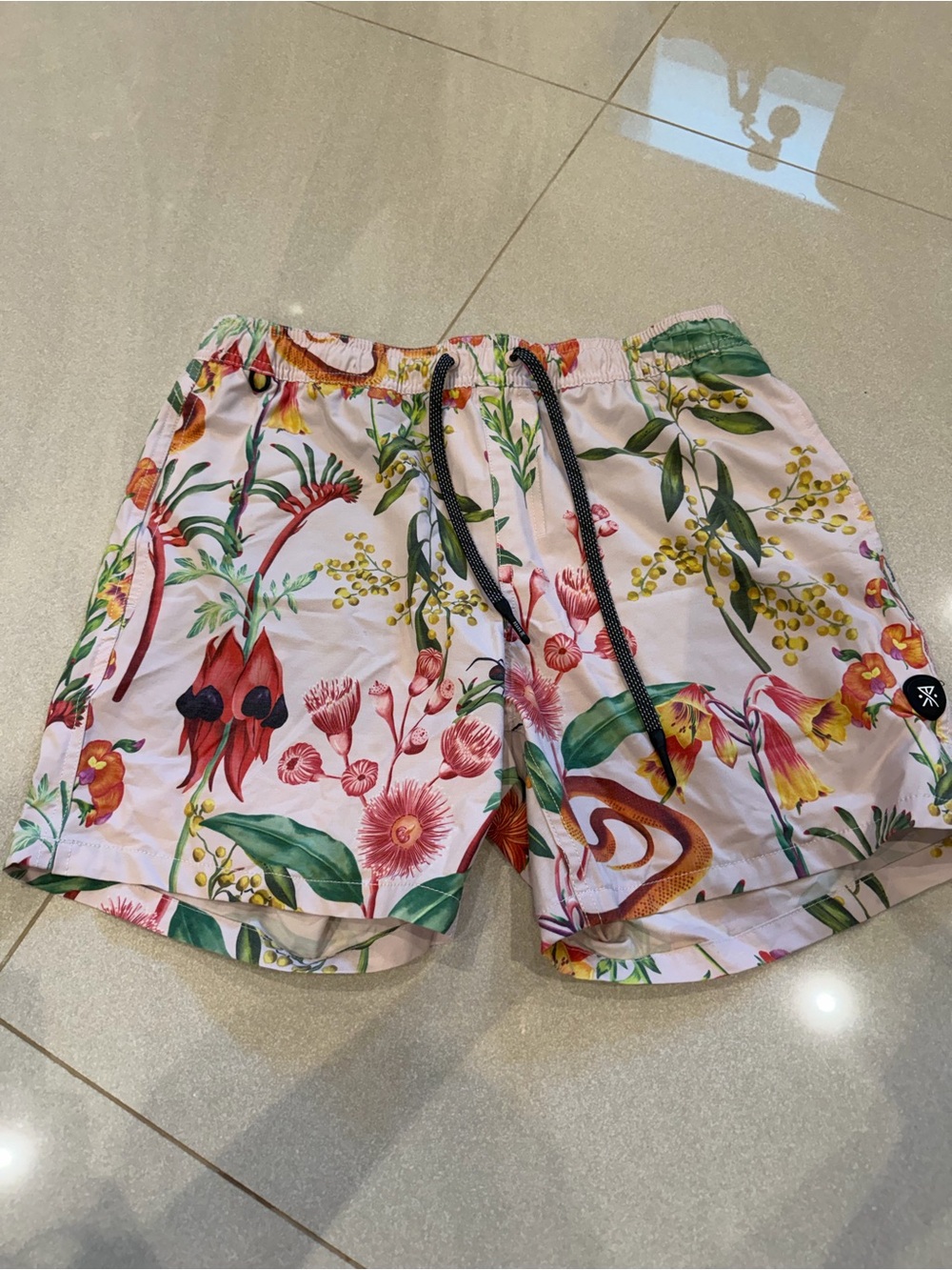 Roark The Shorey Floral Botanical Boardshorts Swim Trunks Men’s M